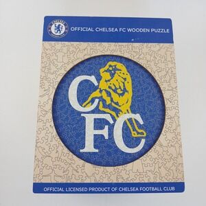 2023 Chelsea FC Retro Crest Wooden Puzzle + Stamford Bridge Puzzle Set Complete